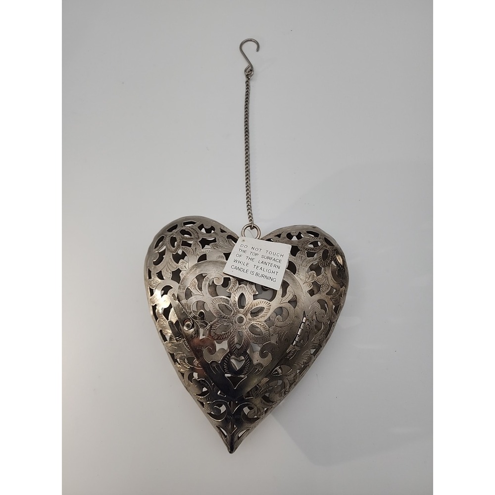 Iron cutwork hanging‎ Heart shaped Lantern